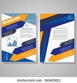 Vector abstract design Brochure Flyer design Layout template, size A4, Front page and back page eps 10