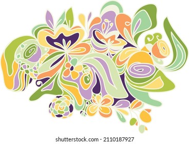 Vector of abstract design and colorful illustration
