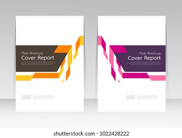 Vector abstract design cover report layout brochure poster template.