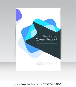Vector abstract design cover report layout brochure poster template.