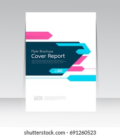 Vector abstract design cover report layout poster template.