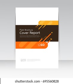 Vector abstract design cover report layout poster template.