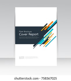 Vector abstract design cover report layout poster template.