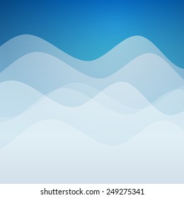 Vector abstract design creativity background of blue waves