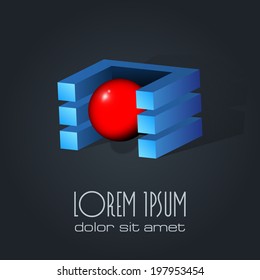 Vector abstract design element