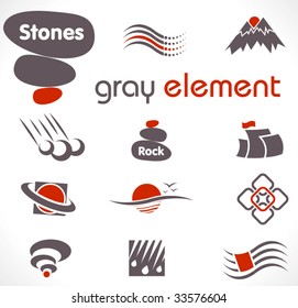 Vector abstract design elements. Set 9.