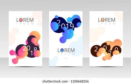 Vector abstract design Fluid shapes banner background.