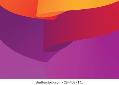 Vector abstract design with layered ribbon-like curves forming a fluid, dynamic composition. Ideal for backgrounds, presentations, posters, and modern graphic applications.


