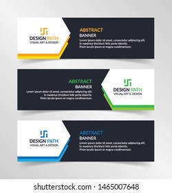 Vector abstract design modern banner web template. Vector illustration