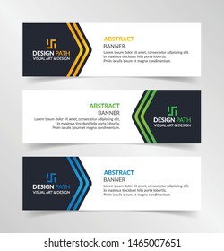 Vector abstract design modern banner web template. Vector illustration