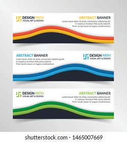 Vector abstract design modern banner web template. Vector illustration