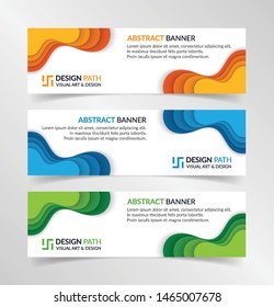 Vector abstract design modern banner web template. Vector illustration