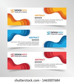 Vector abstract design modern banner web template. Vector illustration