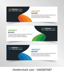 Vector abstract design modern banner web template. Vector illustration