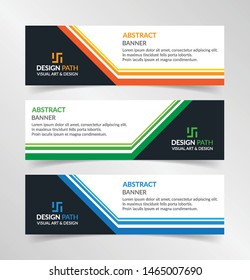 Vector abstract design modern banner web template. Vector illustration