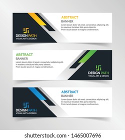 Vector abstract design modern banner web template. Vector illustration