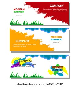 Vector abstract design modern banner.

