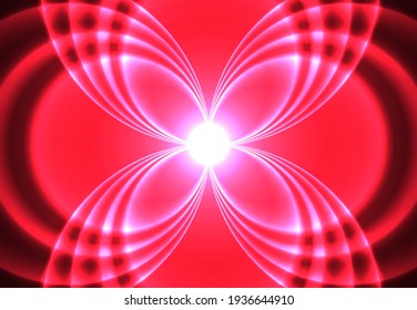 Vector abstract design. A pattern of circles on a red-black background.
