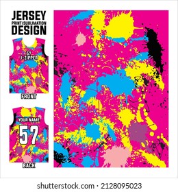 vector abstract design pattern for sublimation printing jersey fabric. uniform design template for sports team