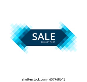 Plantilla de banner de venta de diseño abstracto vectorial.