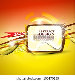  Vector abstract design with shine colorful background.