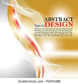  Vector abstract design with shine golden background.