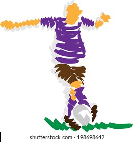 vector - abstract design soccer  - isolated on background