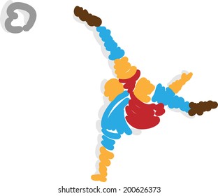 vector - abstract design soccer  - isolated on background
