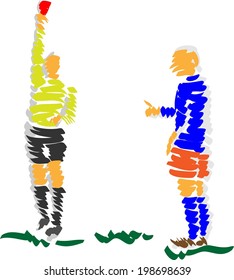 vector - abstract design soccer referee  - isolated on background