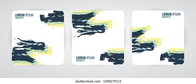Vector abstract design square banner web template.