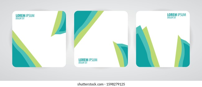 Vector abstract design square banner web template.
