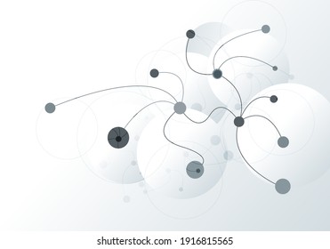 Vector abstract design  technology network connect medical background.
