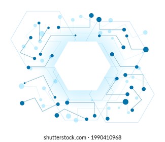 
Vector abstract design  technology network connect medical background.