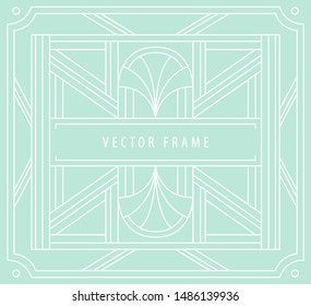 Vector abstract design template. Modern art deco poster with copy space. Vintage invitation background.