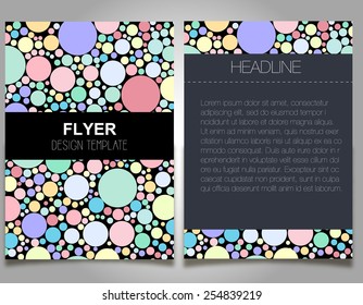 Vector abstract design templates collection with irregular circles backgrounds