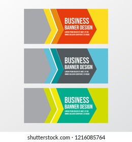 Vector of abstract design templates horizontal banner for web and print