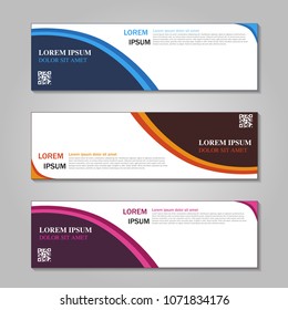 Vector abstract design web banner template. Web Design Elements - Header Design. Abstract geometric web banner template on grey background. collection of web banner design template.