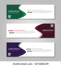 Vector abstract design web banner template. Web Design Elements - Header Design. Abstract geometric web banner template on grey background. collection of web banner design template.
