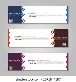 Vector abstract design web banner template. Web Design Elements - Header Design. Abstract geometric web banner template on grey background. collection of web banner design template.