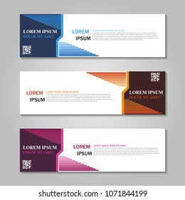 Vector abstract design web banner template. Web Design Elements - Header Design. Abstract geometric web banner template on grey background. collection of web banner design template.