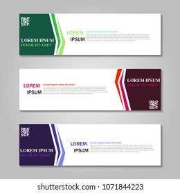 Vector abstract design web banner template. Web Design Elements - Header Design. Abstract geometric web banner template on grey background. collection of web banner design template.
