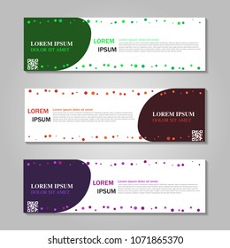 Vector abstract design web banner template. Web Design Elements - Header Design. Abstract geometric web banner template on grey background. collection of web banner design template.