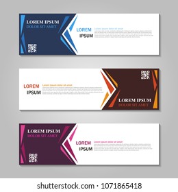 Vector abstract design web banner template. Web Design Elements - Header Design. Abstract geometric web banner template on grey background. collection of web banner design template.