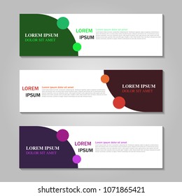 Vector abstract design web banner template. Web Design Elements - Header Design. Abstract geometric web banner template on grey background. collection of web banner design template.