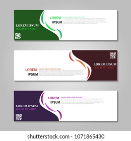 Vector abstract design web banner template. Web Design Elements - Header Design. Abstract geometric web banner template on grey background. collection of web banner design template.