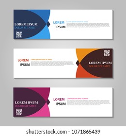 Vector abstract design web banner template. Web Design Elements - Header Design. Abstract geometric web banner template on grey background. collection of web banner design template.