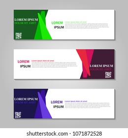 Vector abstract design web banner template. Web Design Elements - Header Design. Abstract geometric web banner template on grey background. collection of web banner design template.