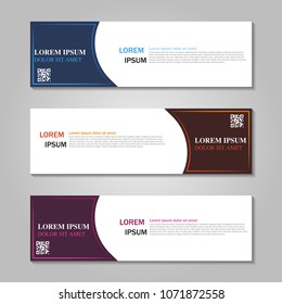 Vector abstract design web banner template. Web Design Elements - Header Design. Abstract geometric web banner template on grey background. collection of web banner design template.
