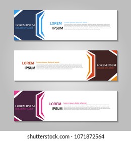 Vector abstract design web banner template. Web Design Elements - Header Design. Abstract geometric web banner template on grey background. collection of web banner design template.