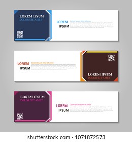 Vector abstract design web banner template. Web Design Elements - Header Design. Abstract geometric web banner template on grey background. collection of web banner design template.